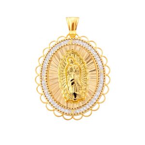 Dije Virgen de Guadalupe Oro 10K 1.5 g Ovalado