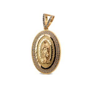 Dije Virgen de Guadalupe de Oro 10K con Zirconias 5.9 g